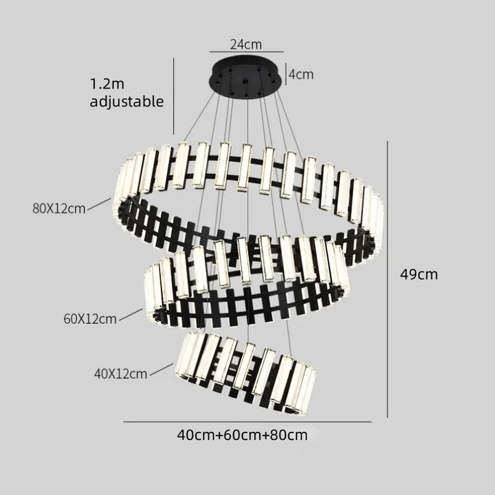 Lustre Circulaire Moderne en Fer pour Salon – Cironde
