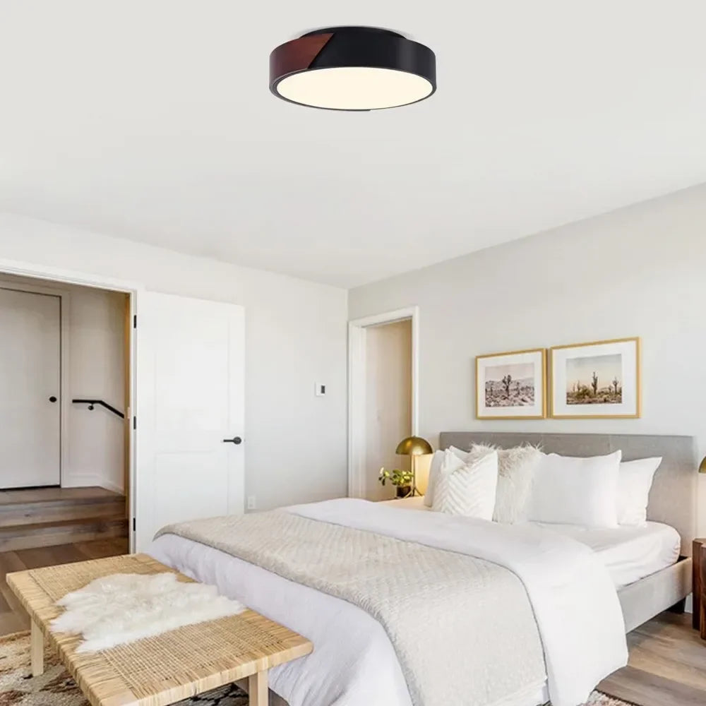 Plafonnier noir minimaliste pour salon et chambre – Noirceur