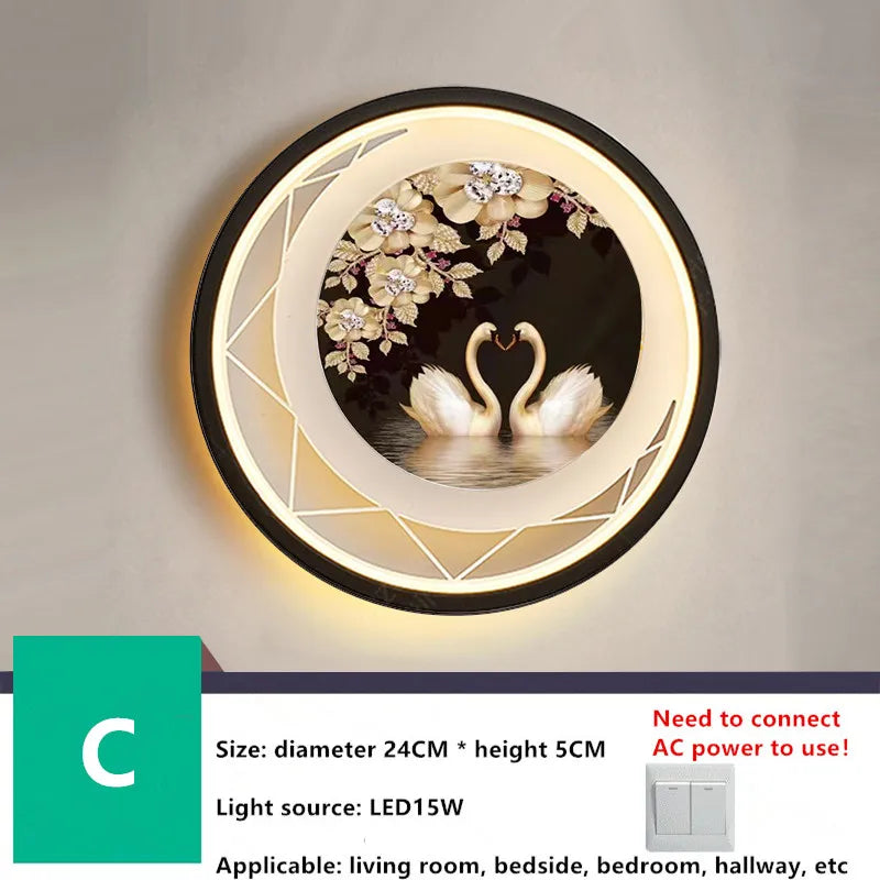 Applique murale en fer style chinois pour chambre – Oriensio