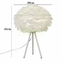 Lampe sur pied moderne en plumes pour chambre – Oriona