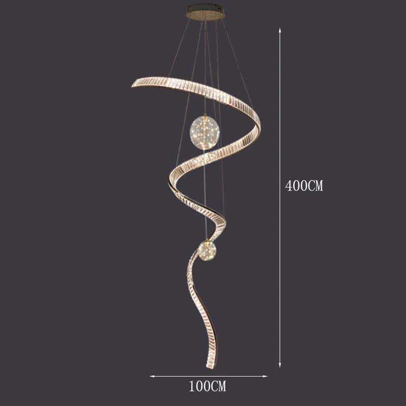 Suspension en cristal moderne pour salons – Crystella