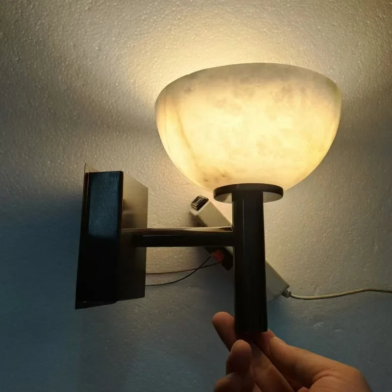 Applique murale en marbre et cuivre pour chambre – Ciraluce