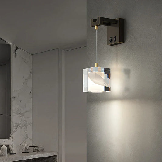 Nordic crystal wall light for hallway – Cristallise