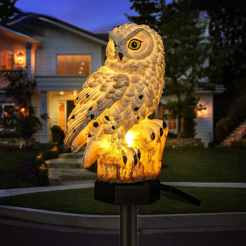 Lampe Solaire Extérieure en Forme de Hibou – Owlenza