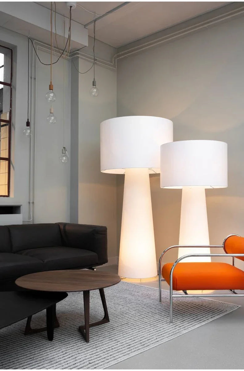 Lampe sur pied en tissu et fer design nordique – Armonello