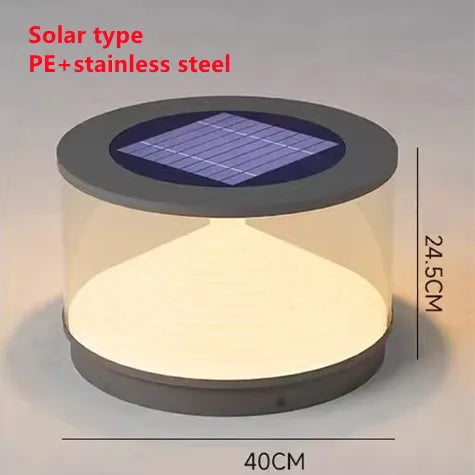 Lampe solaire de jardin en acier inoxydable – Soléclat
