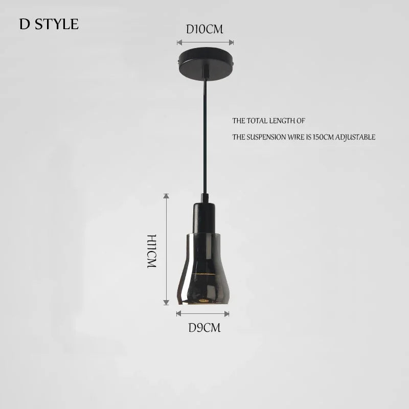 Suspension Verre Métal LED Design Moderne – Raplus