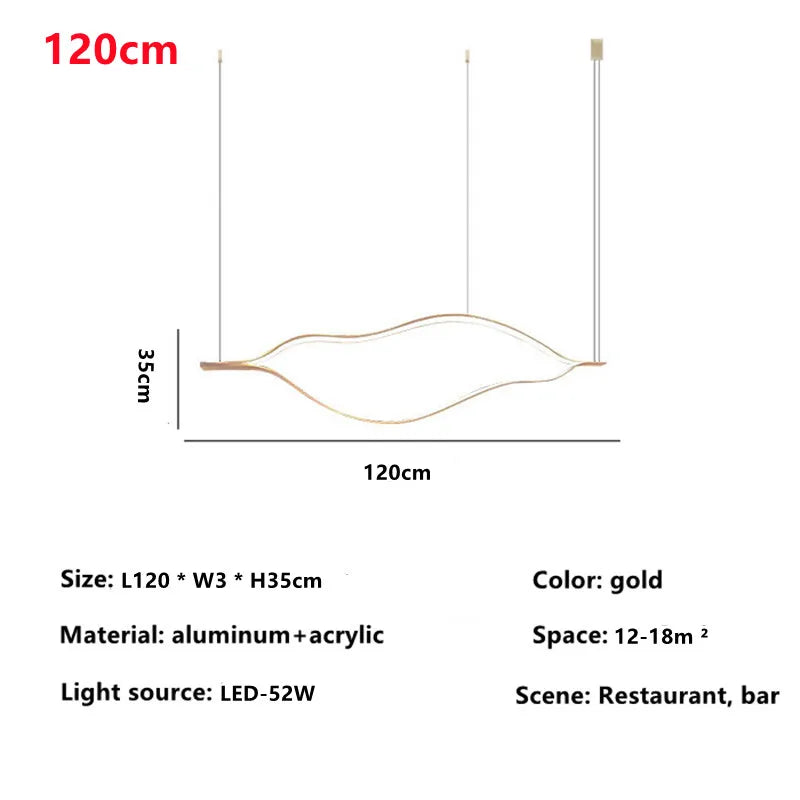 Lustre Postmoderne en Aluminium Doré  – Auralys