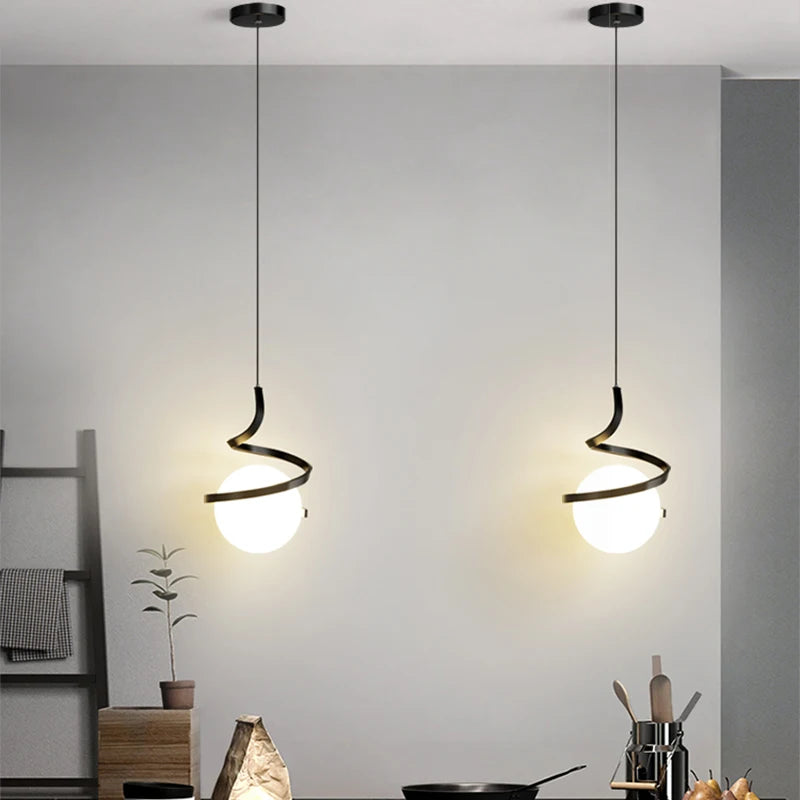 Suspension Élégante Ambiance Déco Verre et Fer Design – Orbia