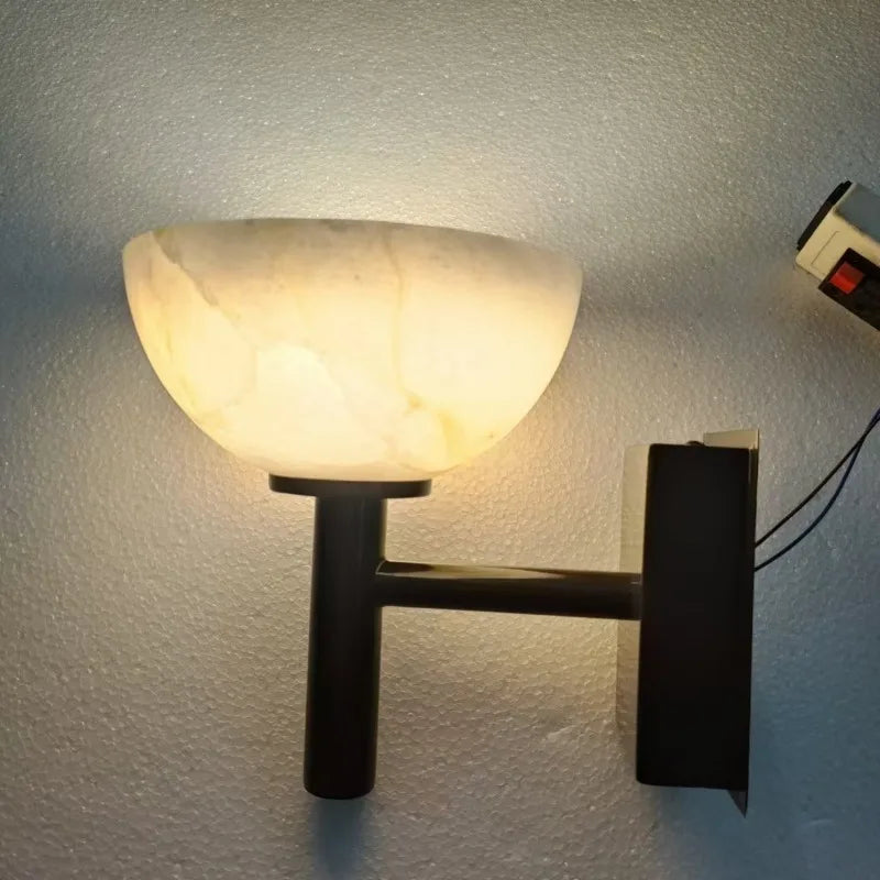 Applique murale en marbre et cuivre pour chambre – Ciraluce