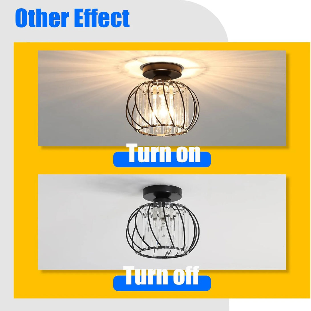 Plafonnier vintage en fer noir pour salle à manger – Mirostella