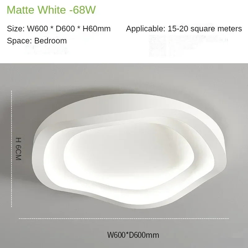 Plafonnier LED minimaliste blanc pour salon moderne – Arionde