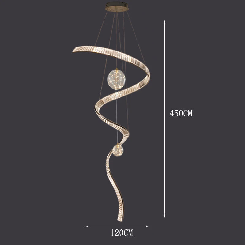 Suspension en cristal moderne pour salons – Crystella