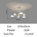 Lustre LED moderne en aluminium doré pour salon – Alumorio