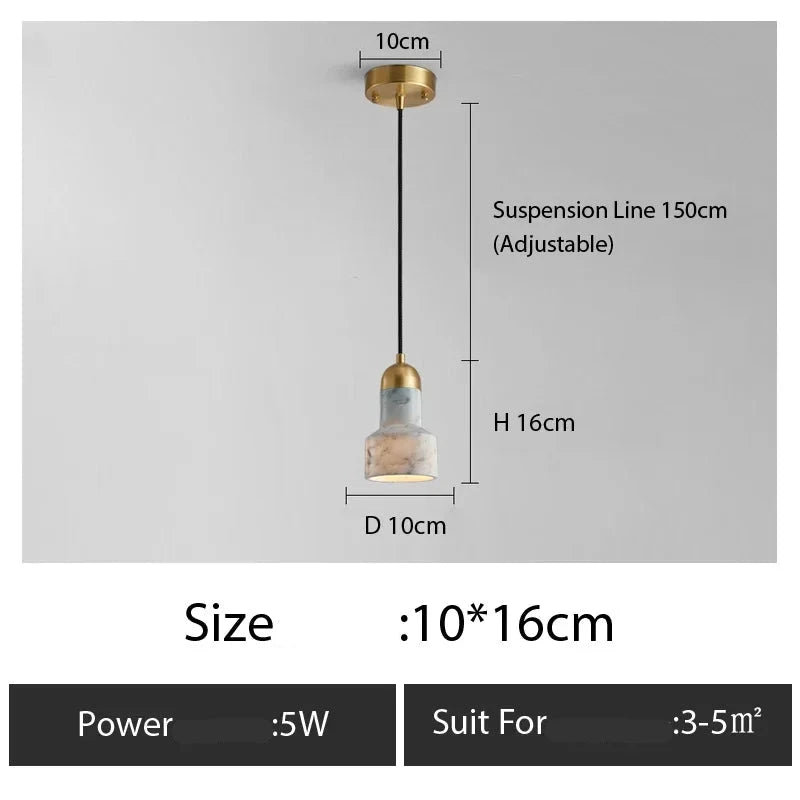 Suspension minimaliste en cuivre pour chambre – Arionelle
