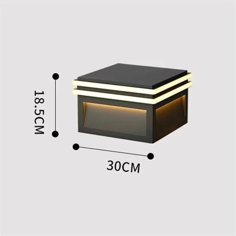 Lampe solaire extérieure carrée en acier inoxydable – Arionel