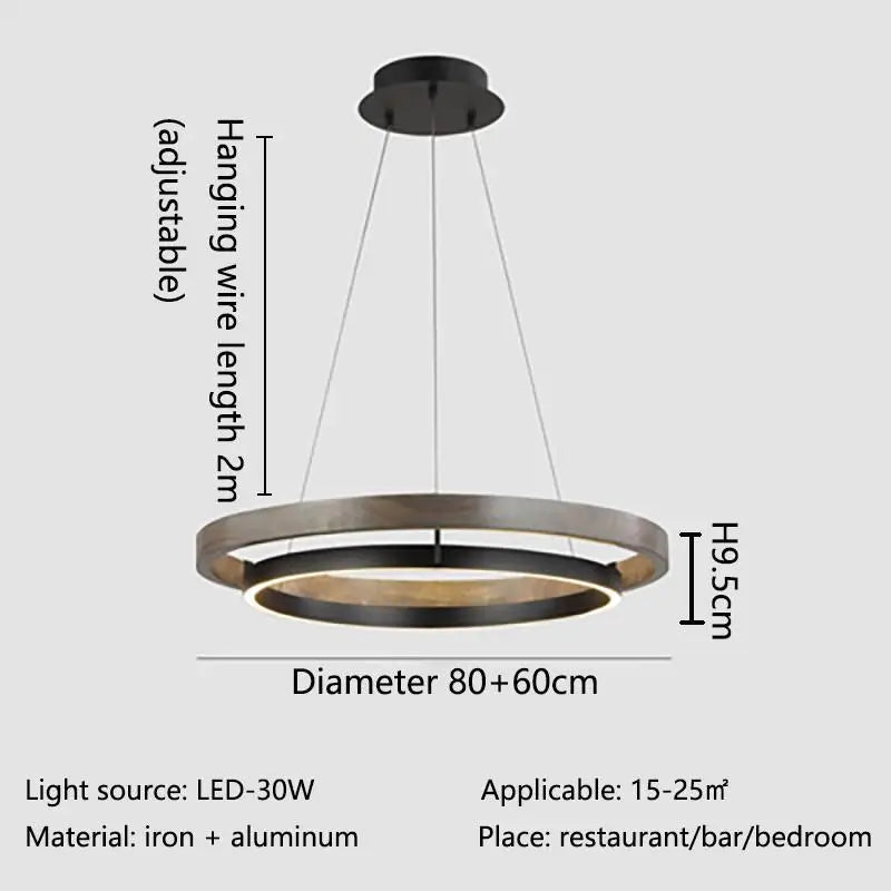 Lustre moderne minimaliste en fer pour salle à manger – Cironde
