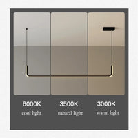 Suspension LED moderne noire et dorée pour salon – Thalion