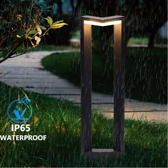 Lampadaire de jardin moderne en aluminium noir – Ataraxia