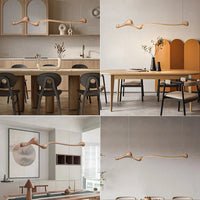 Suspension en frêne LED dimmable pour intérieurs – Armoniel