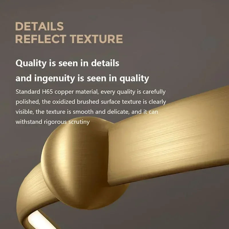 Lustre LED doré pour salons et chambres – Aurélior