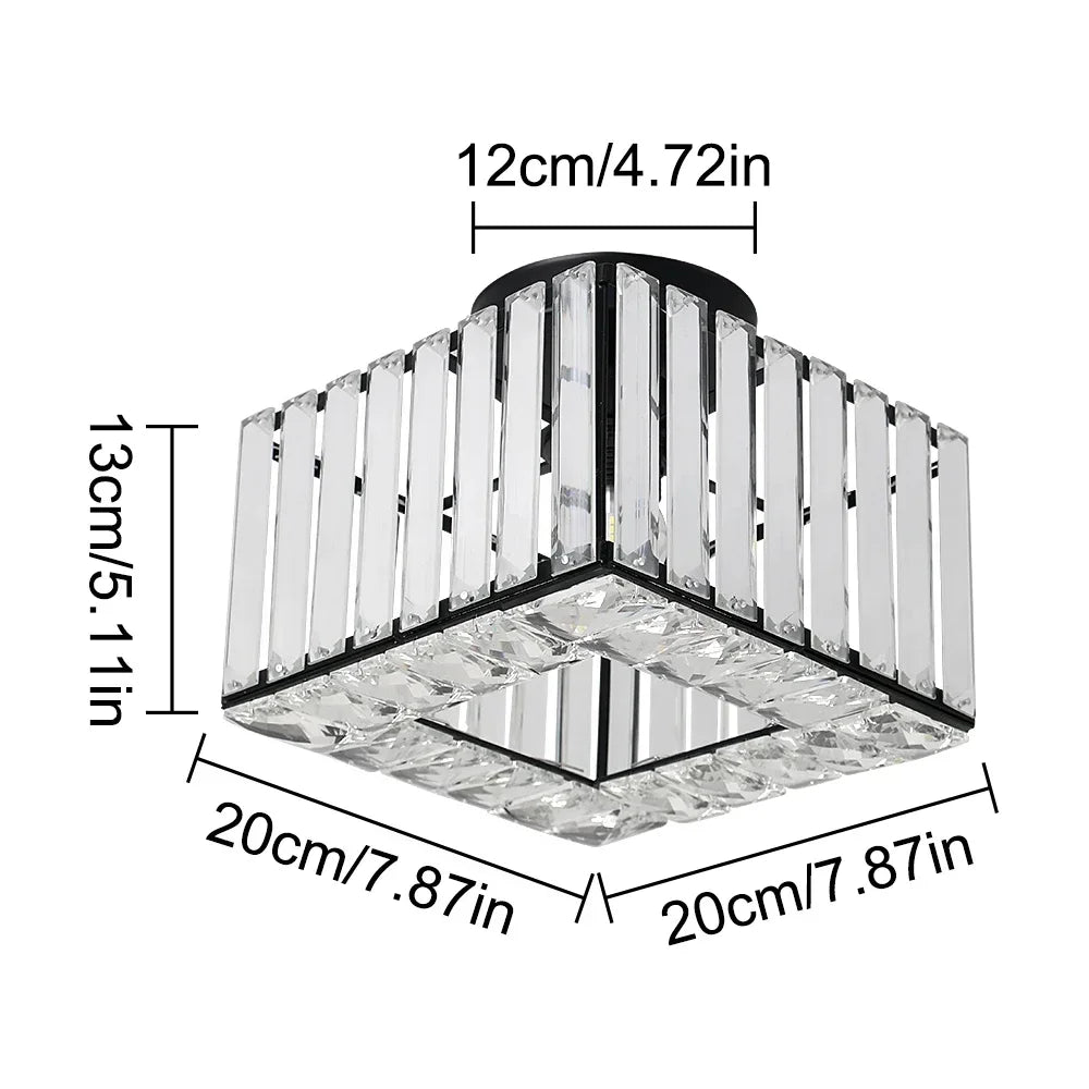 Plafonnier Cristal Doré pour Chambre – Célestine