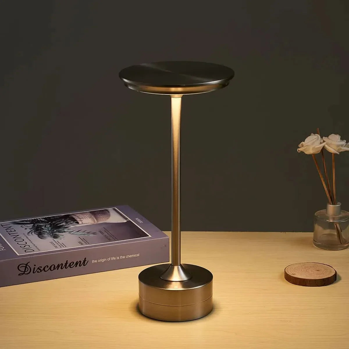Lampe sans fil Métallico avec capteur tactile réglable au design moderne minimaliste - vue 13