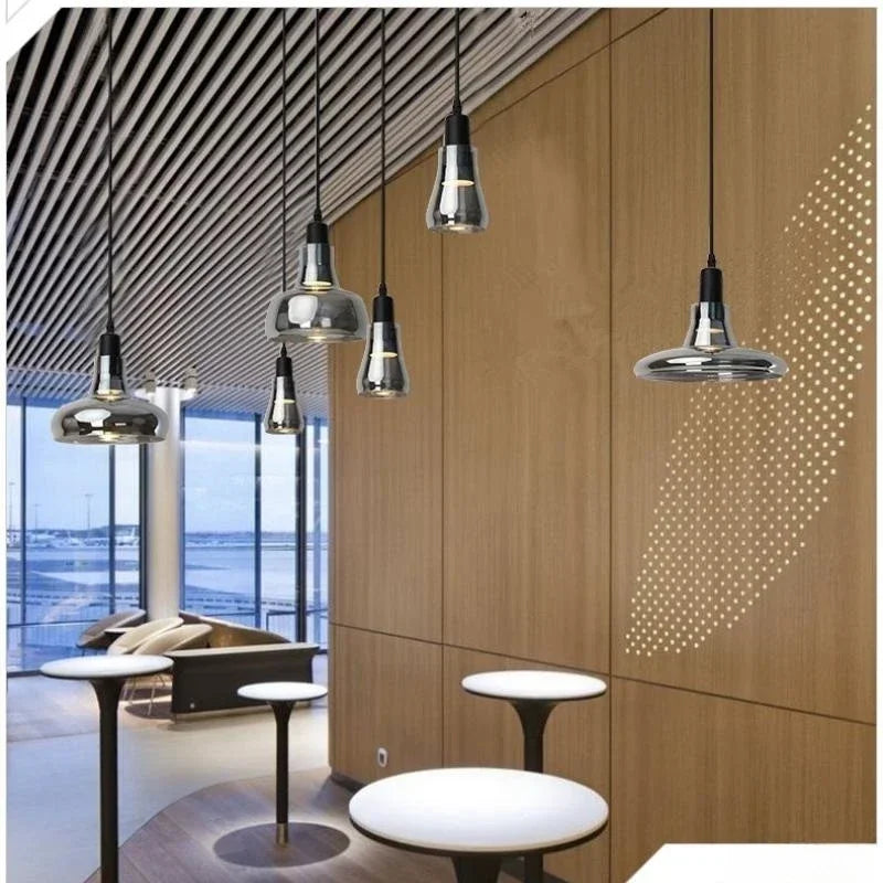 Suspension Verre Métal LED Design Moderne – Raplus