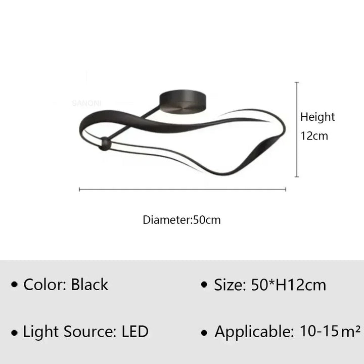 Lustre LED doré pour salons et chambres – Aurélior