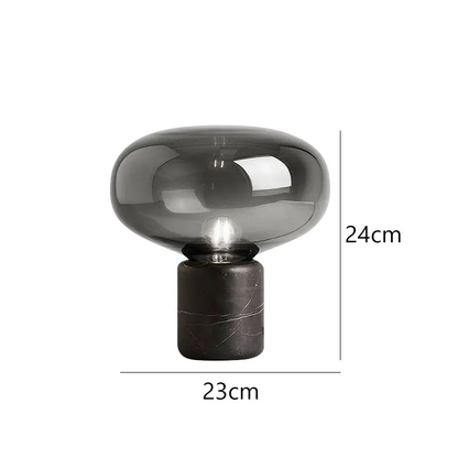 Elegant Table Lamp black marble and blown glass Luxor - view 11