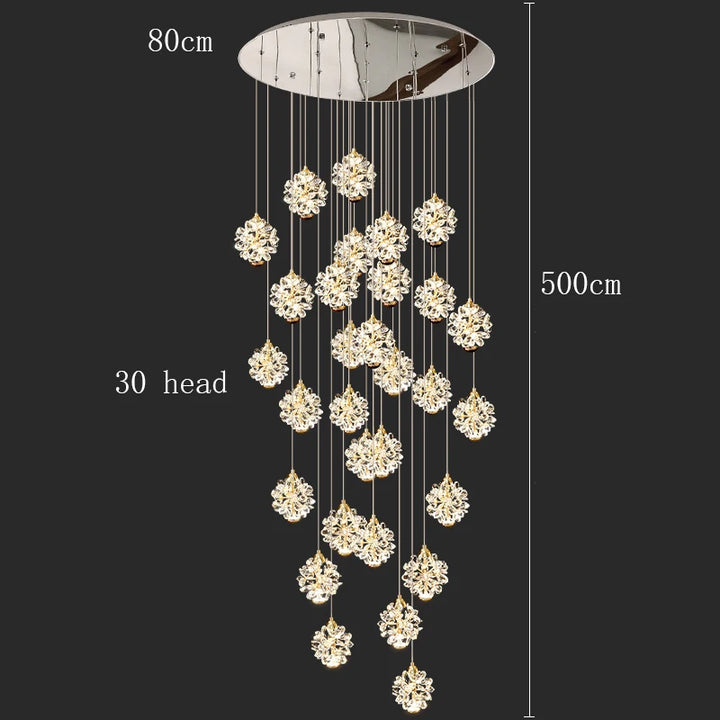 Lustre en cristal moderne pour salon – Crysélite