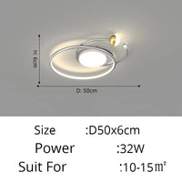 Lustre LED moderne en aluminium doré pour salon – Alumoria