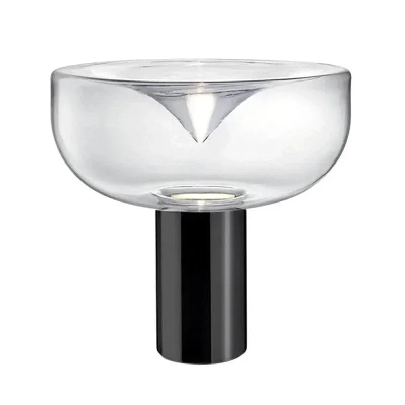 Lampe de table nordique en verre transparent – Aellara
