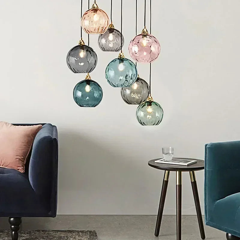 Colored Glass Pendant Light Joyful and Modern Atmosphere – Célestro