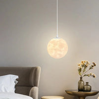 Suspension LED moderne en métal blanc – Moonéclat