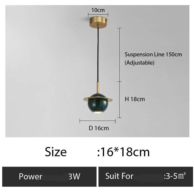 Suspension minimaliste en cuivre pour chambre – Arionelle