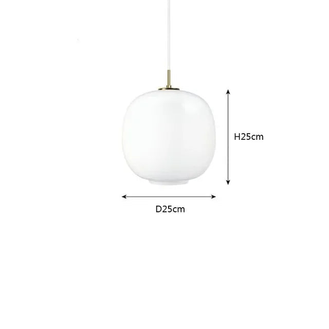 Suspension minimaliste en verre blanc pour cuisine – Solstize