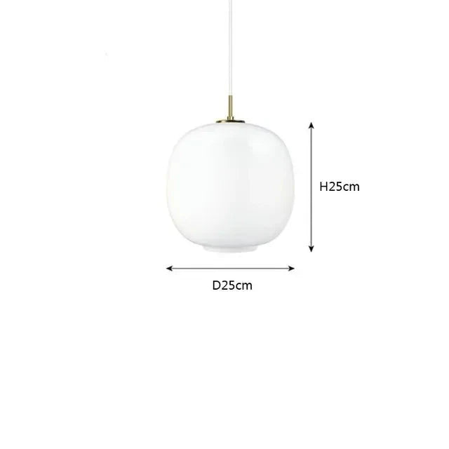 Suspension minimaliste en verre blanc pour cuisine – Solstize