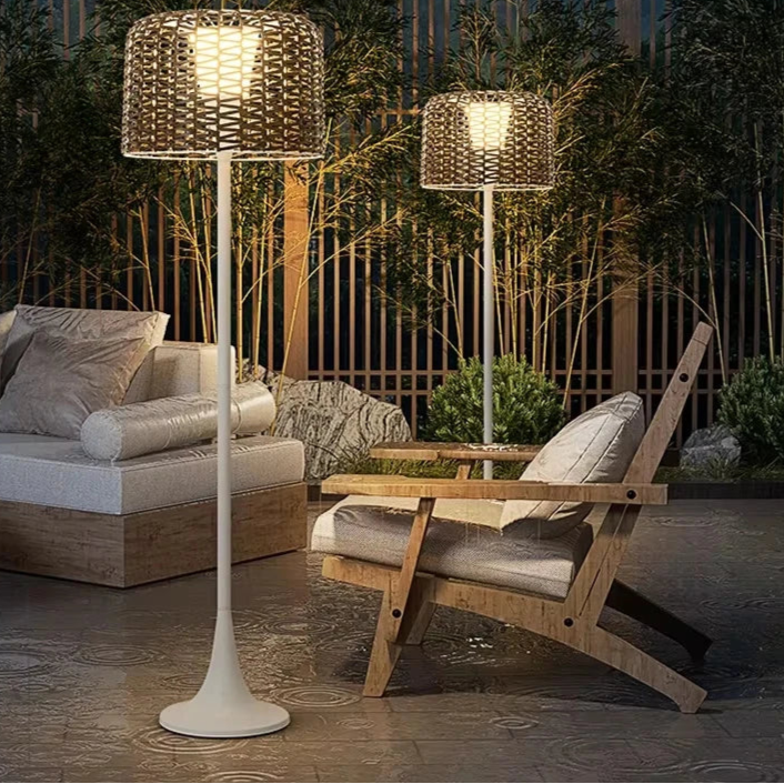 Lampe de jardin extérieur en métal tressé – Verilum