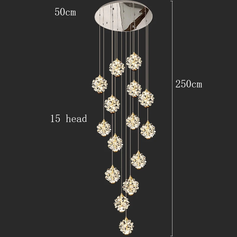 Lustre en cristal moderne pour salon – Crysélite