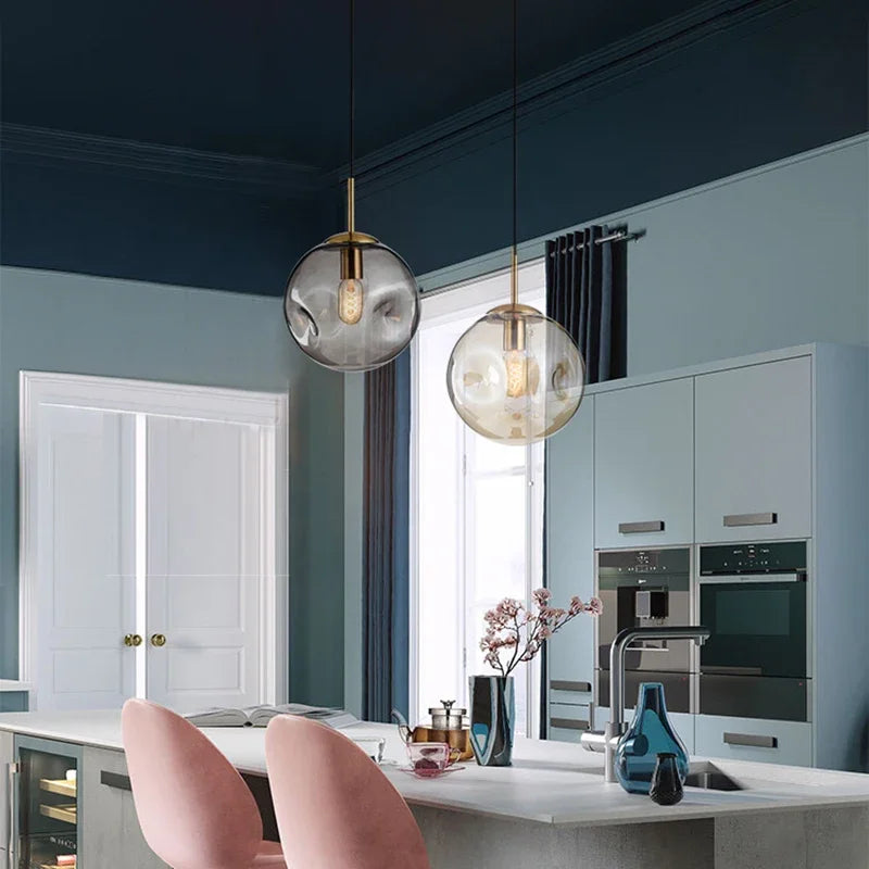 Suspension Nordique en Verre pour Salon et Chambre – Orbalya