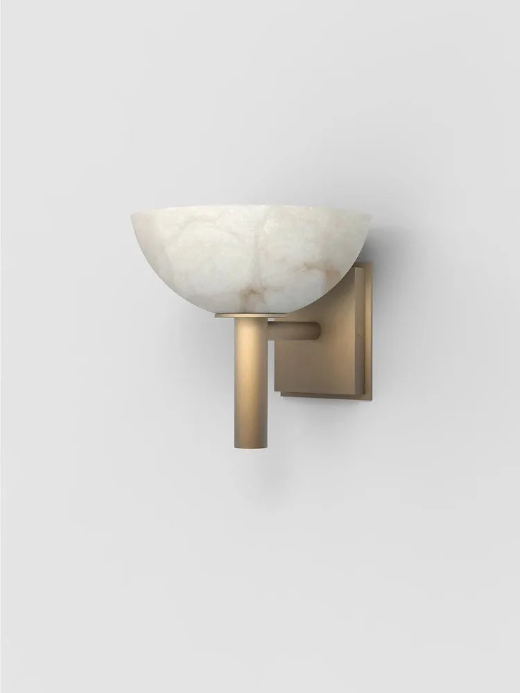 Marble and copper wall light for bedroom – Ciraluce