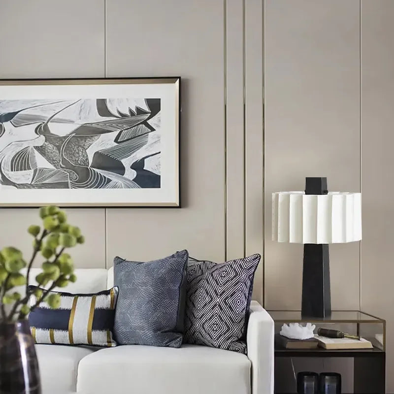 Lampe de Table Scandinave Minimaliste Noire pour Salon – Norélys