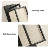 Applique murale en fer et lin style chinois pour chambre – Lumisan
