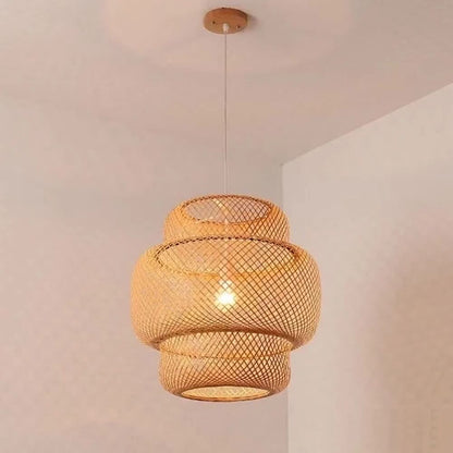 Hangende Lamp Handgeweven Bamboe Exotische Stijl – Zen Bambou