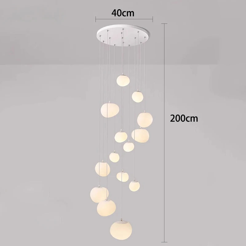 Lustre moderne en alliage pour salons et escaliers – Orialys