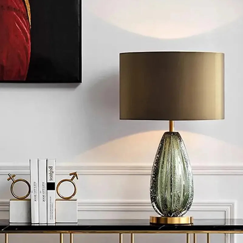 Lampe de Chevet Verre Métal Design Vintage – Ulmos