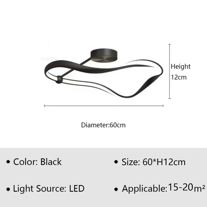 Lustre LED doré pour salons et chambres – Aurélior