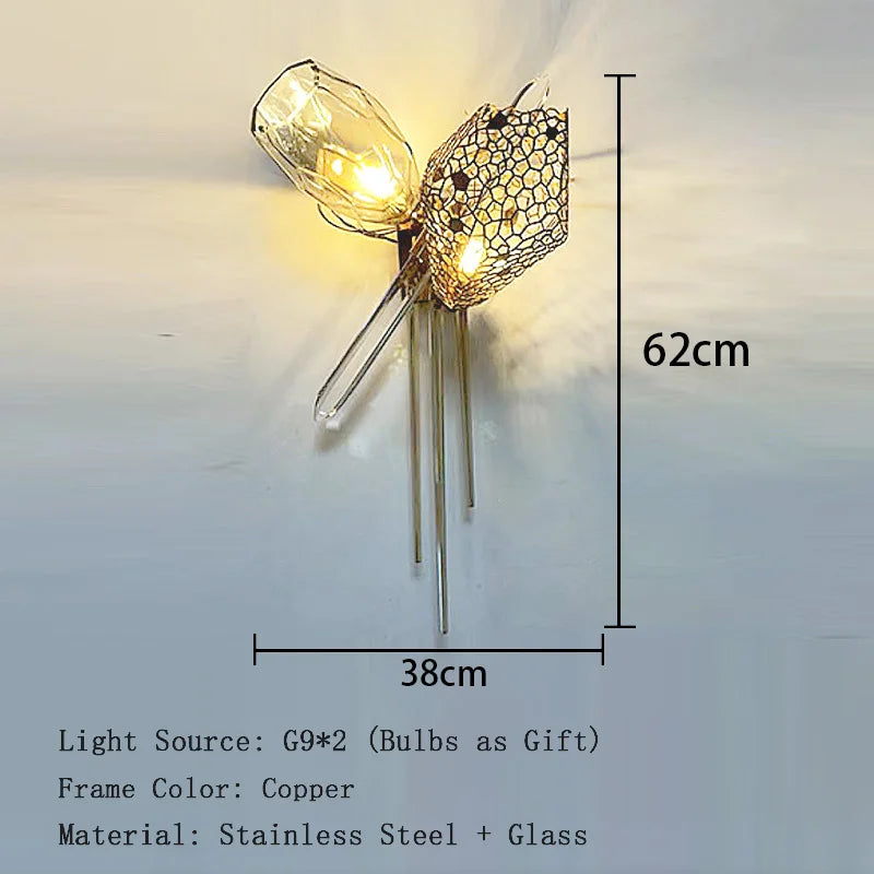 Suspension moderne en verre pour salon – Celestine