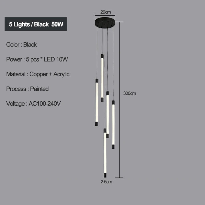 Lustre Escalier en Cuivre pour Villas et Hôtels – Célestine